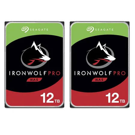 Seagate IronWolf Pro SATA III 3.5" Internal NAS Hard Drive, 2-Pack 12TB