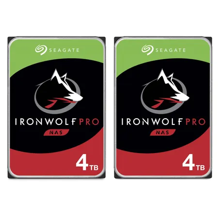 Seagate IronWolf Pro SATA III 3.5" Internal NAS Hard Drive, 2-Pack 4TB