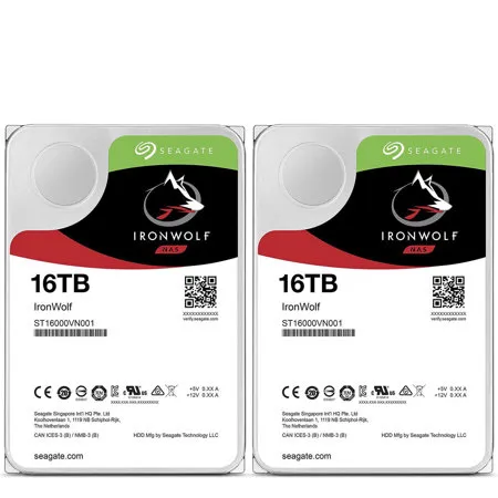 Seagate IronWolf SATA III 3.5" Internal NAS Hard Drive 16TB 2-Pack