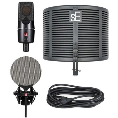 SE Electronics X1 S Studio Bundle Cardioid Condenser Microphone with RF-X Reflexion Filter, SE Isolation Pack (Pop Filter and Shockmount)