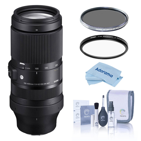 Sigma 100 400mm F 5 6 3 Dg Dn Os Lens For Sony E Bundle With Hoya Filter Kit F