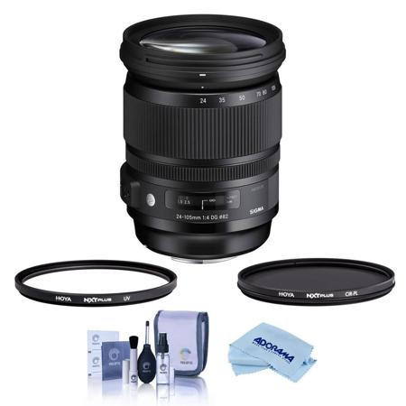 Sigma 24-105mm f/4.0 DG OS HSM ART Lens for Nikon F with 82mm UV+ 