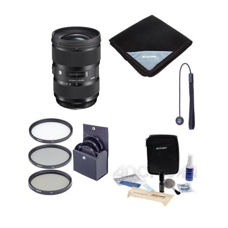 Sigma 24 35mm F 2 Dg Hsm Art Lens For Canon Dslr Cameras W Accessory Bundle 5854 A