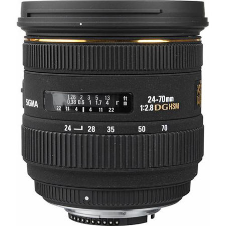 Used Sigma 24-70mm f/2.8 EX Aspherical internal focus EX DG HSM AutoFocus Zoom Lens for Nikon AF & Digital SLR's F