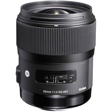 Used Sigma 35mm f/1.4 DG HSM Auto Focus Lens for Nikon AF Cameras 