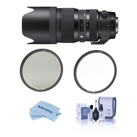 Sigma 50-100mm f/1.8 DC HSM Art Lens for Canon EF w/Haida CPL+Clear Filter  Kit
