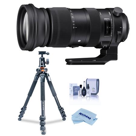 Canon EF Mount Bundle with Vanguard Alta Pro 264AT Tripod and TBH-100 Head with Arca-Swiss Type QR Plate Black 730954 Sigma 60-600mm F4.5-6.3 DG OS HSM Sports Camera Lens Cleaning Kit 