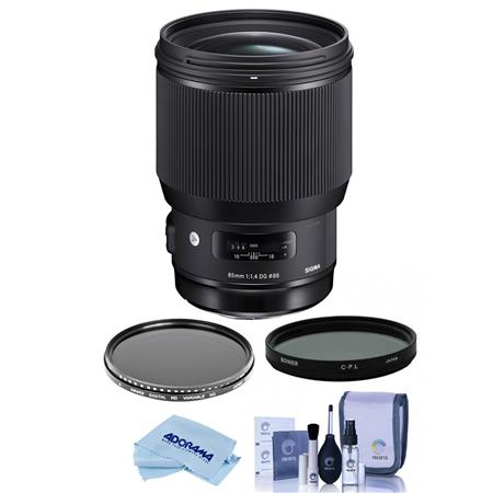 Sigma 85mm f/1.4 DG HSM ART Lens for Canon EF's With Bower Filter Kit