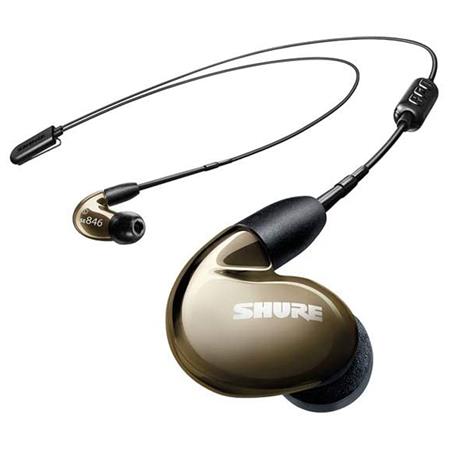 Shure SE846 Sound Isolating Over-the-Ear Earphones with Bluetooth BT1,  In-Line Remote & Mic Cables, Bronze