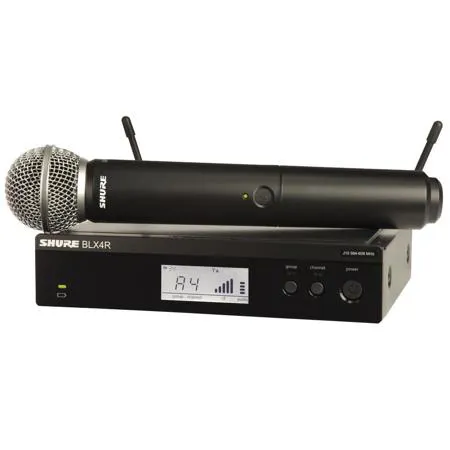 Shure BLX24R Wireless Rackmount Handheld Microphone System with SM58 Capsule H10: 542-571MHz
