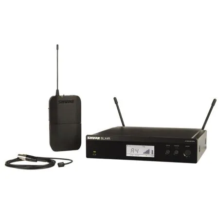 Shure BLX14R Wireless Rackmount Presenter System with WL93 Lavalier Microphone H9: 512-542MHz