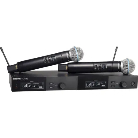 Shure SLXD24D/B58 2-Channel Digital Wireless Vocal System w/Beta 58 Mic Capsule J52: 558-616MHz