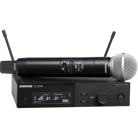 Shure SLXD24/SM58 1-Channel Digital Wireless Vocal System with SM58 Mic Capsule G58: 470-514MHz
