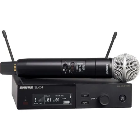 Shure SLXD24/SM58 1-Channel Digital Wireless Vocal System with SM58 Mic Capsule H55: 514-558MHz