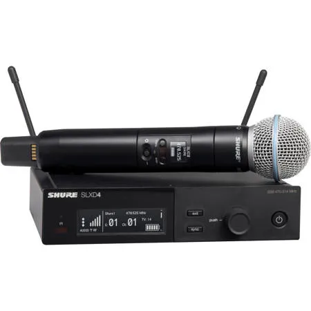 Shure SLXD24/B58 Single-Channel Digital Wireless Vocal System with Beta 58 Mic J52: 558-616MHz