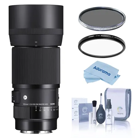 Sigma 105mm f/2.8 DG DN ART Macro Lens for L Mount, w/Tiffen 62mm