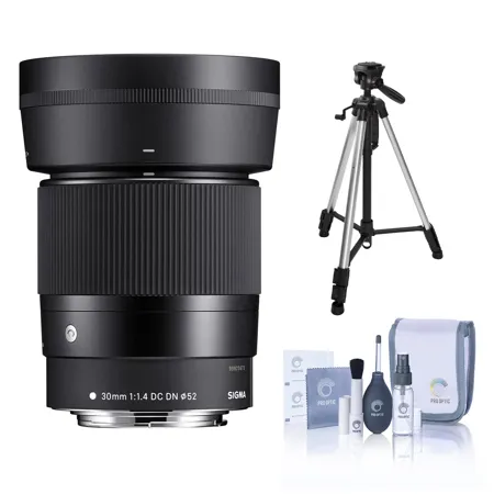 Sigma 30mm f/1.4 DC DN Contemporary Lens for Canon EF-M,w/Tripod