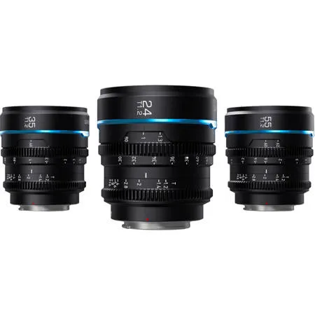 美品SIRUI Night Walker 24mm 35mm 55mm T1.2 Sirui Night Walker 24mm, 35mm and 55mm T1.2 Cine 3-Lens Set for Sony E