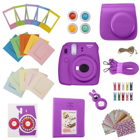 Stap Nieuwe aankomst werkzaamheid FujiFilm Instax Mini 9 Accessory Kit - Purple (Camera Not Included) SL-FJIM9-AK-PU Stap Nieuwe aankomst werkzaamheid FujiFilm Instax Mini 9 Accessory Kit - Purple (Camera Not Included) SL-FJIM9-AK-PU
