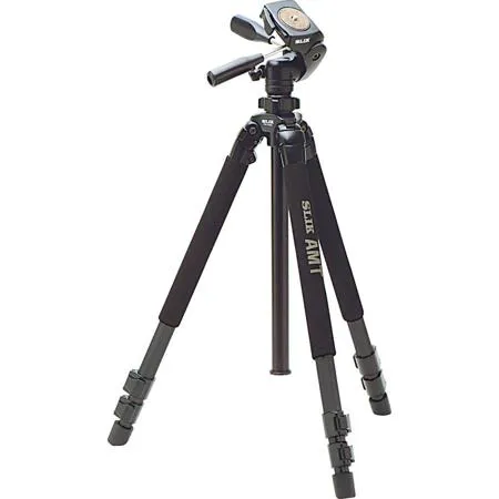カメラ三脚 slik pro 700dx amt Slik PRO 700DX AMT 3-Section Tripod with Pan and Tilt Head, Black