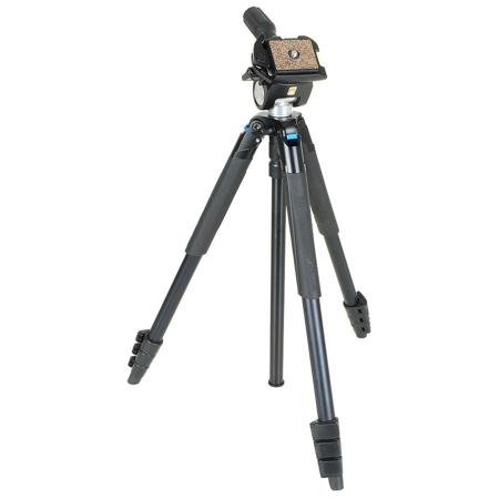 Slik Sprint III EZ 4-Section Al Tripod w/SH-707E Pan/Tilt Head, Black 611-853