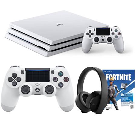 Sony PlayStation 4 Pro 1TB Gaming Console, Glacier White - With Accessory  Bundle