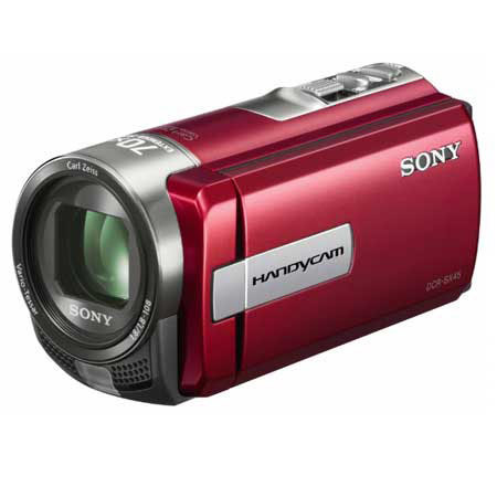 Sony DCR-SX45E/R-PAL-SD Memory Card Camcorder, Red