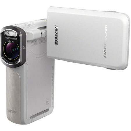 Sony HDR-GW77V Waterproof Full HD 16GB Flash Memory Camcorder, White