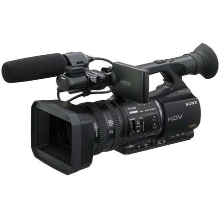 Sony HVR-Z5U Camcorder, Bundle w/Switronix Shoulder Mount, Battery, LED Light