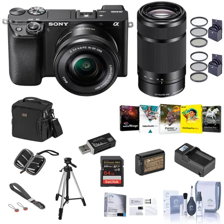 その他 sony a6100 Sony Alpha a6100 Mirrorless Camera, Bundle with Included Value