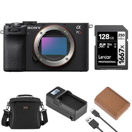 Sony Alpha a7CR Mirrorless Camera Body, Black with Included Value