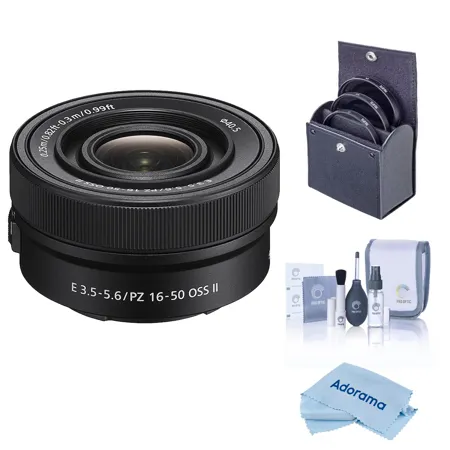 Sony E PZ 16-50mm f/3.5-5.6 OSS II Lens, Bundle with Included