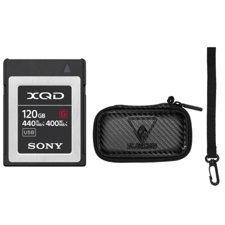 Sony G Series 120GB XQD Memory Card with Card Wallet QDG120F/J A