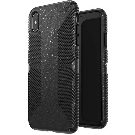 Speck Presidio Grip Glitter Case For Iphone Xs Max Obsidian Black With Silver 7572 Speck Presidio Grip Glitter Case For Iphone Xs Max Obsidian Black With Silver 7572