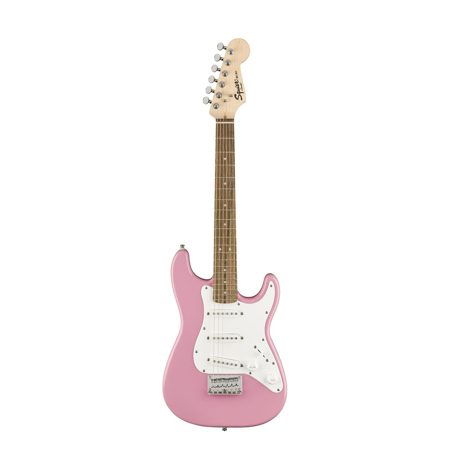 Squier Mini Strat V2 6-String Electric Guitar, Pink