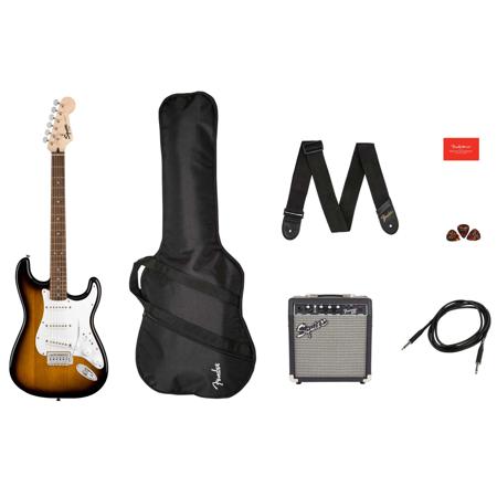 Squier Stratocaster Electric Guitar Pack with Amplifier & Padded Gig Bag