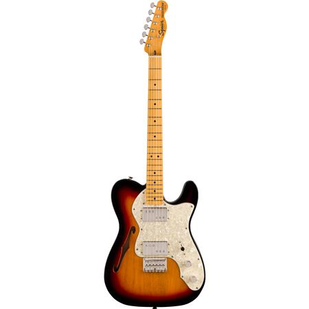 Squier Classic Vibe '70s Telecaster Thinline Electric Guitar, Maple  Fingerboard, 3-Tone Sunburst