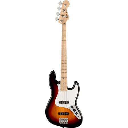 Squier Affinity Series Jazz Bass Electric Guitar, Maple Fingerboard,  3-Color Sunburst