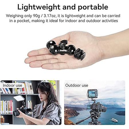 Smallrig Multi Function Double End Ballhead With Cold Shoe Mount