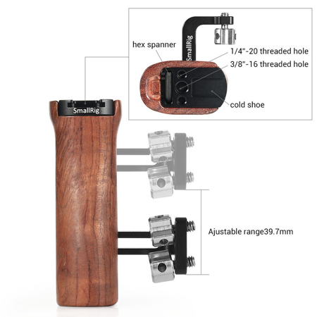 Smallrig Wooden Universal Side Handle 2093b Adorama