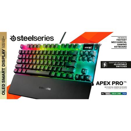 Steelseries Apex Pro Tkl Wired Mechanical Gaming Keyboard Rgb Lighting Black