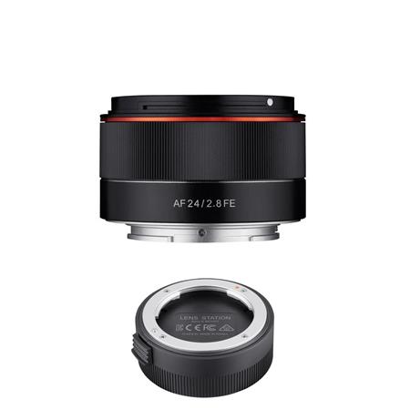 Samyang 24mm F2.8 Full Frame Auto Focus Lens for Sony E + Lens Station