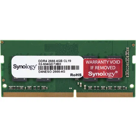Synology 4GB DDR4 2666MHz Non-ECC SO-DIMM Memory Module D4NESO-2666-4G