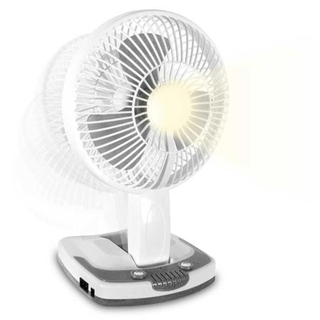 rechargeable table fan with led light