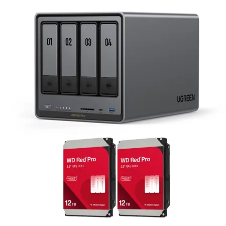 UGREEN NASync DXP2800 2-Bay NAS Enclosure with 2x IronWolf
