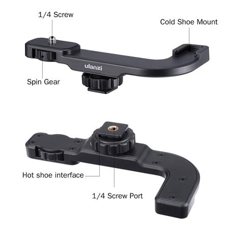UK_ Universal Ulanzi PT-8 Cold Shoe Mic Vlog Mount Bracket for Phone DSLR Camera