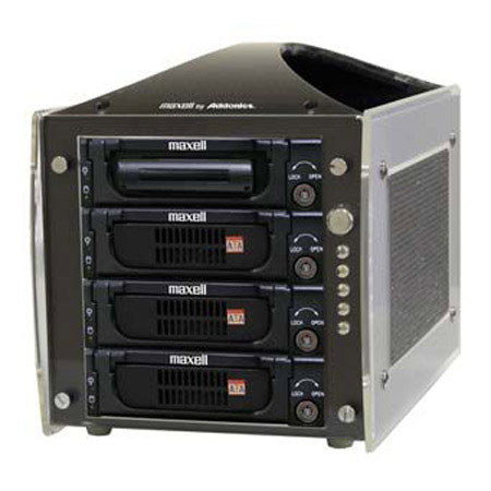 Maxell 4 Bay Cipher RAID Tower with 4 SATA Trays