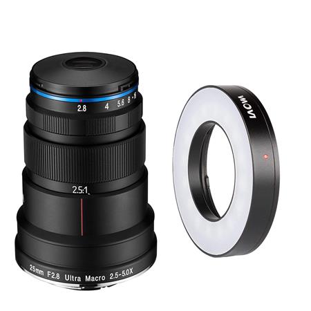stroomkring Waardig tragedie Venus Laowa 25mm f/2.8 2.5-5x Ultra-Macro Lens for Canon EF with LED Ring  Light VE2528C R