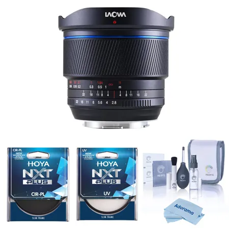 Venus Laowa 10mm f/2.8 Zero-D Lens, Bundle with Hoya 77mm UV and CPL Filters