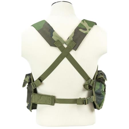 VISM Tactical .223 Chest Rig Harness with Three Double Mag Pouches CVAKCR2921 